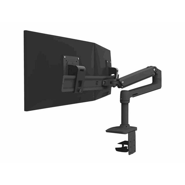LX Desk Dual Direct Arm Matte Black