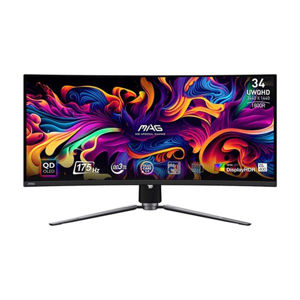 MAG 341CQP QD-OLED 34.18i QD-OLED Curve1800R 3440x1440 175Hz NA Tilt/Height/Swivel/Type C Display/HDR 400 3y Warranty