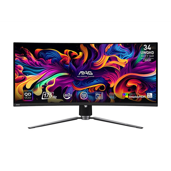 MAG 341CQP QD-OLED 34.18i QD-OLED Curve1800R 3440x1440 175Hz NA Tilt/Height/Swivel/Type C Display/HDR 400 3y Warranty