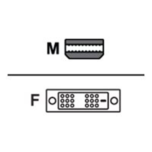 Mini-DisplayPort To Sgl-Link DVI-D