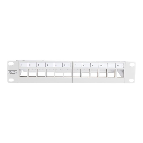 Modular Patch Panel shielded 12-Port Bla
