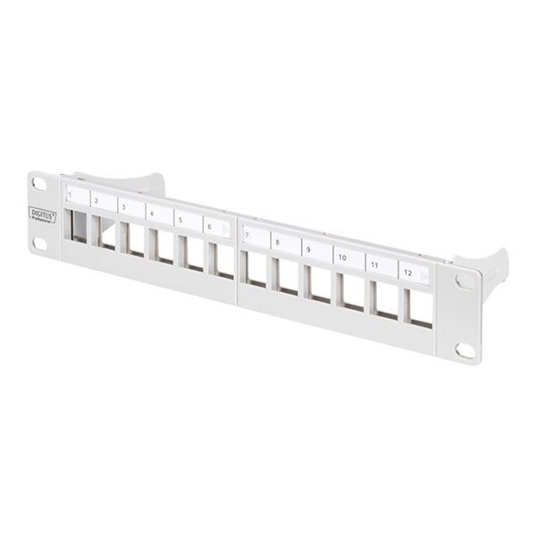 Modular Patch Panel shielded 12-Port Bla