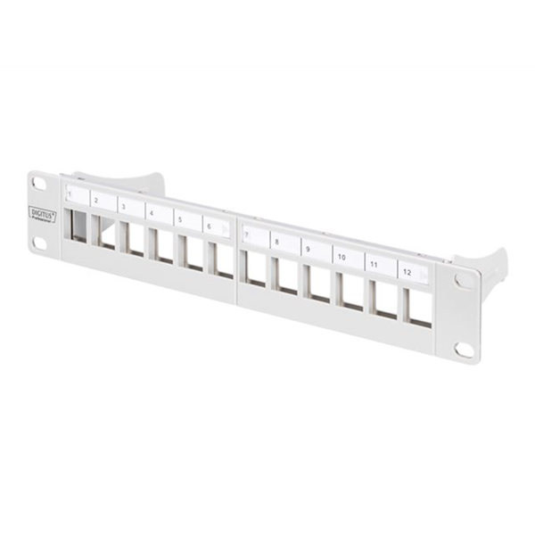 Modular Patch Panel shielded 12-Port Bla