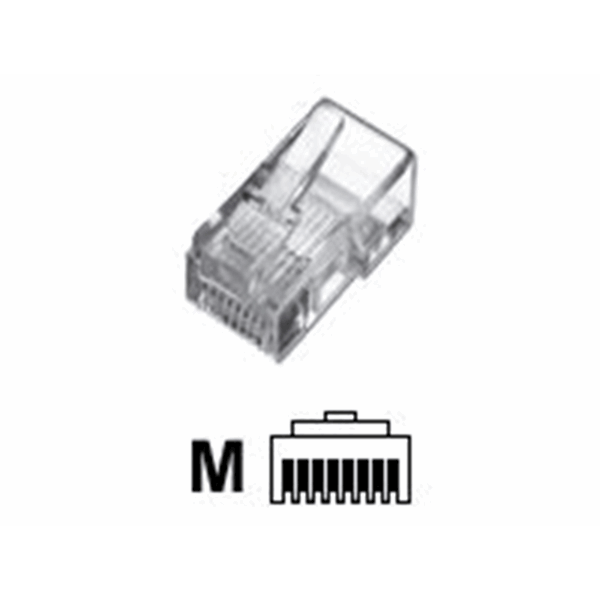 MODULAR PLUG FOR ROUND CABLE 8P8C CAT