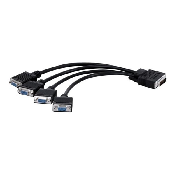 monitor adapter cable - LFH60 to quad HD15 - 1foot RoHS