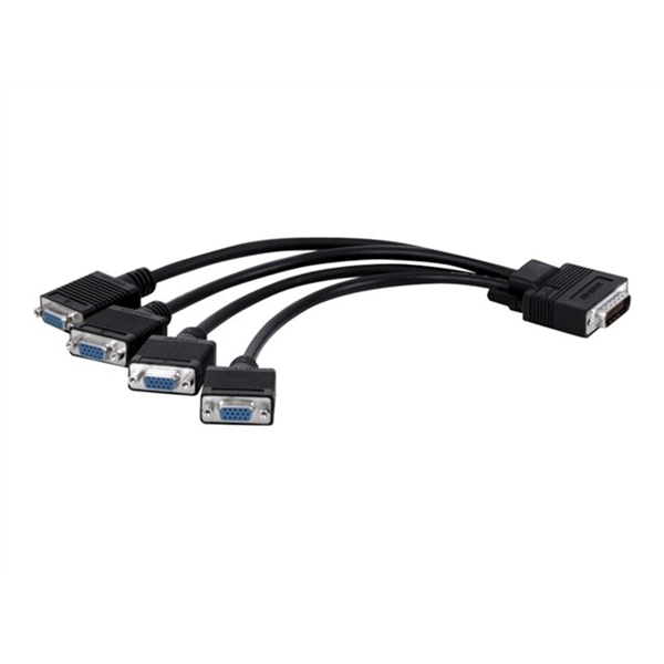 monitor adapter cable - LFH60 to quad HD15 - 1foot RoHS