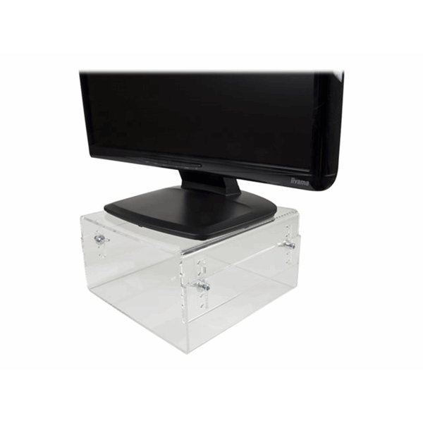Monitor Stand Clear Acrylic Tilt 25kgMAX