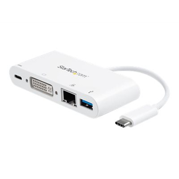 Multiport Adapter - USB C DVI PD White
