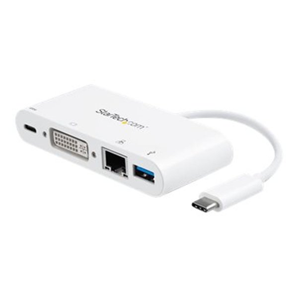 Multiport Adapter - USB C DVI PD White