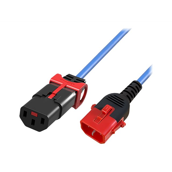 Netsnoer C13 IEC Lock+C14 IEC Lock 1 m