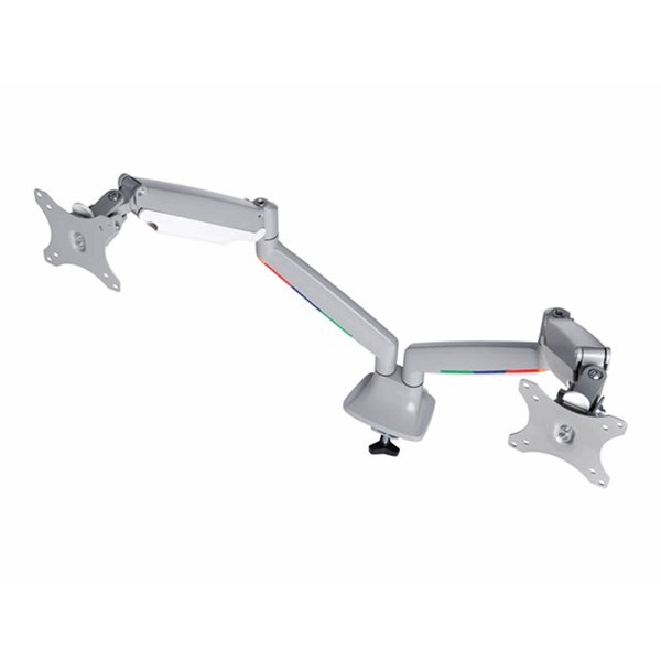 One-touch Height Adjust dual monitor arm