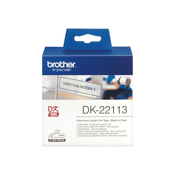 P-Touch DK-22113 transparant continue length film 62mm x 15.24m