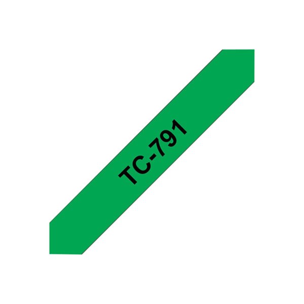P-Touch TC-791 black on green 9mm