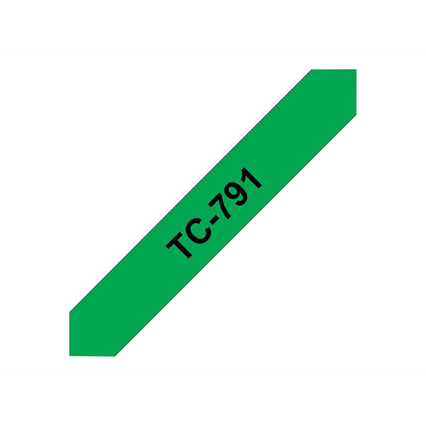 P-Touch TC-791 black on green 9mm