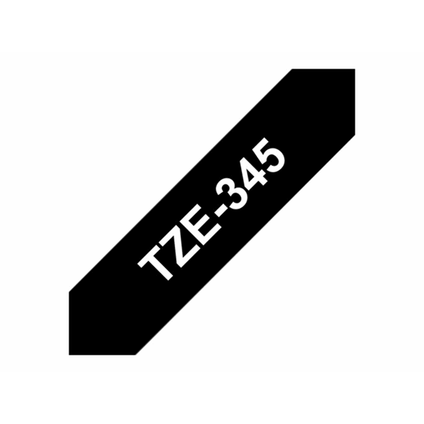 P-Touch TZE-345 white on black 18mm