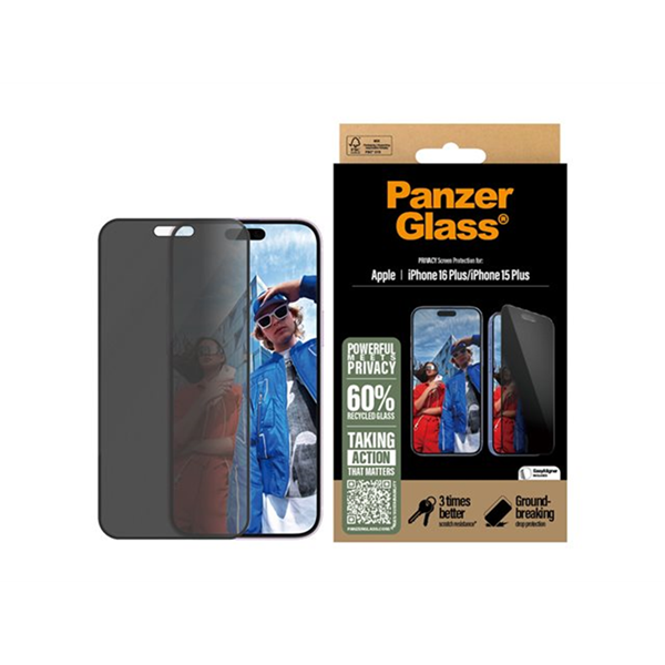 PanzerGlass - schermbeschermer voor mobiele telefoon - ultrabrede pasvorm