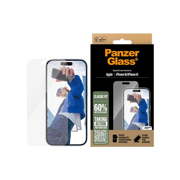 PanzerGlass - schermbeschermer voor mobiele telefoon - klassieke pasvorm PanzerGlass - schermbeschermer voor mobiele telefoon - klassieke pasvorm