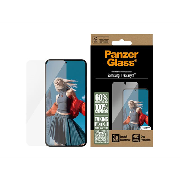 PanzerGlass - schermbeschermer voor mobiele telefoon - ultrabrede pasvorm