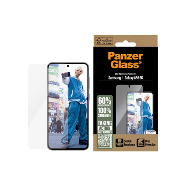 PanzerGlass - schermbeschermer voor mobiele telefoon - ultrabrede pasvorm