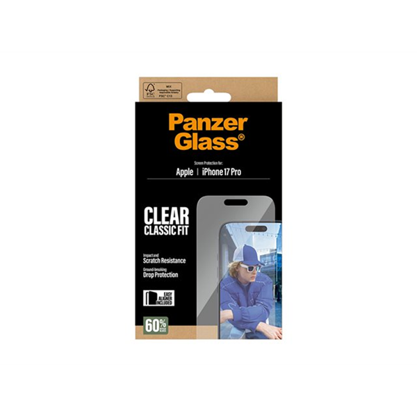 PanzerGlass - schermbeschermer voor mobiele telefoon - klassieke pasvorm met EasyAligner PanzerGlass - schermbeschermer voor mobiele telefoon - klassieke pasvorm met EasyAligner