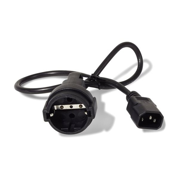 Power Cord C14 to CEE 7/7 Schuko 0.6m