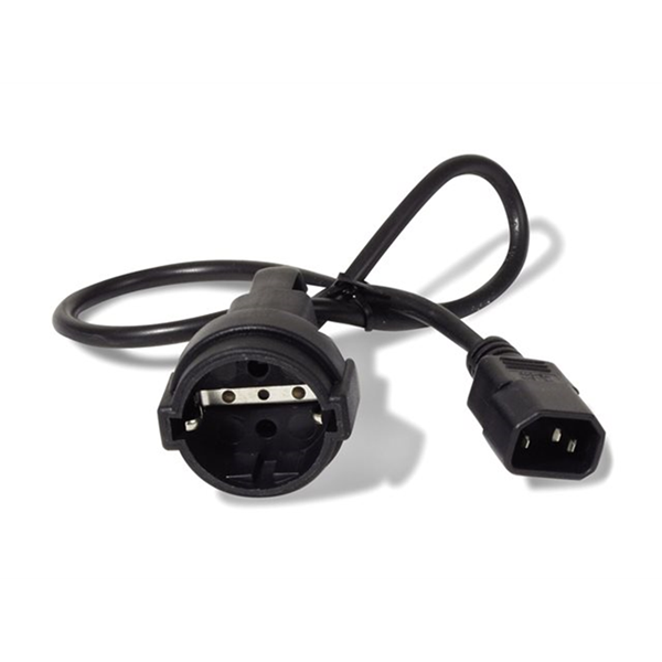 Power Cord C14 to CEE 7/7 Schuko 0.6m