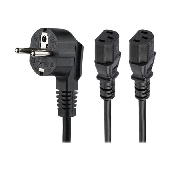 Power Cord - Schuko CEE7 to 2x C13 - 2m