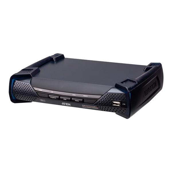[PREMIUM] Aten USB DVI-I KVM over IP Receiver with USB Peripheral Support  Power/LAN Redundancy (SFP Slot)  RS-232 Control and Audio