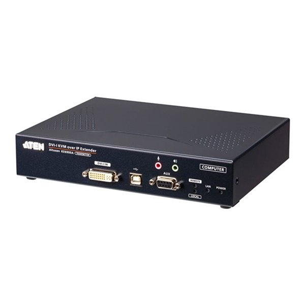 [PREMIUM] Aten USB DVI-I KVM over IP Transmitter with Local Console  Power/LAN Redundancy(SFP Slot)  RS-232 Control andAudio