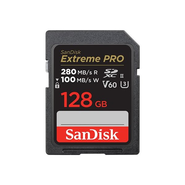 PRO 128GB V60 UHS-II SD cards 280/100MB/