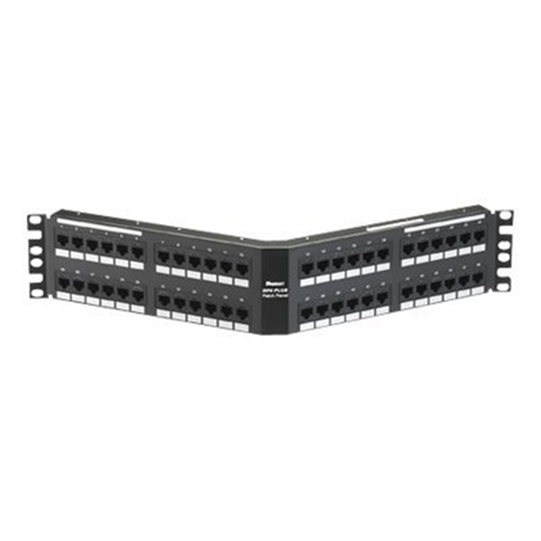 Punchdown patch panel 48-port angled
