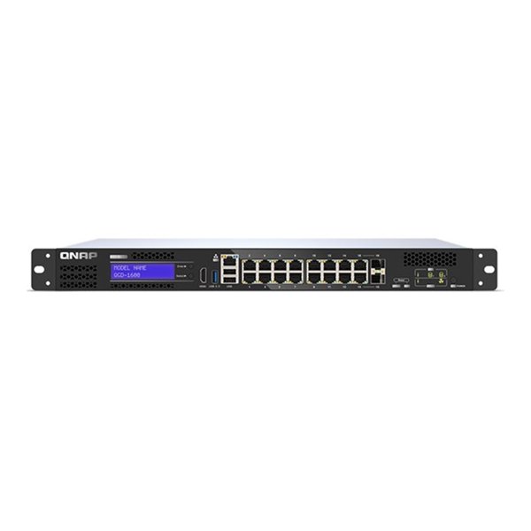 QGD-1600: 16 1GbE ports with 2 RJ45 and