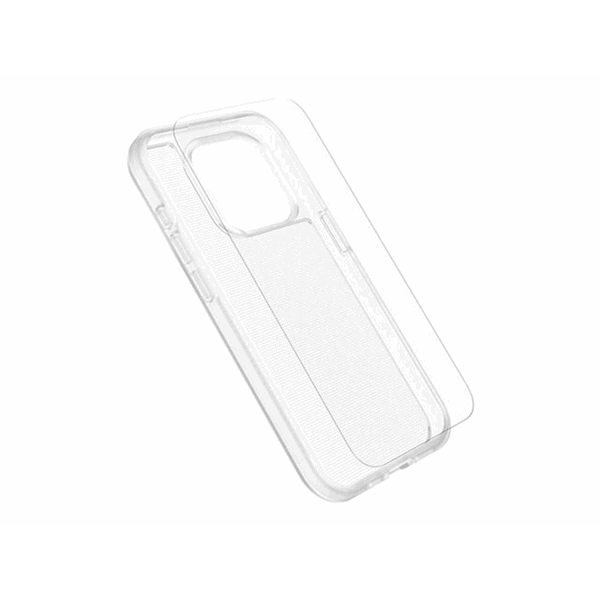 React + Glass iPhone 15 Pro clear