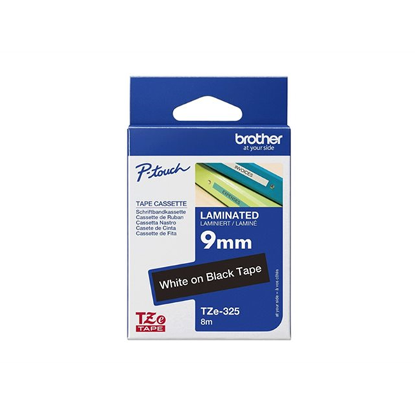 Ribbon/white on black 9mm Ribbon/white on black 9mm