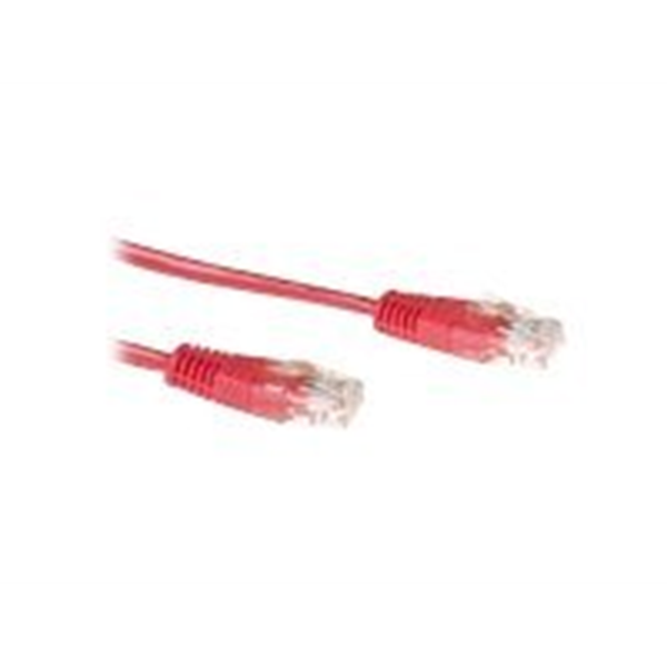 Rode 5 meter U/UTP CAT6 patchkabel met RJ45 connectoren - PolyBag