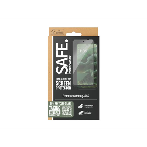 SAFE. by PanzerGlass - schermbeschermer voor mobiele telefoon - ultrabrede pasvorm