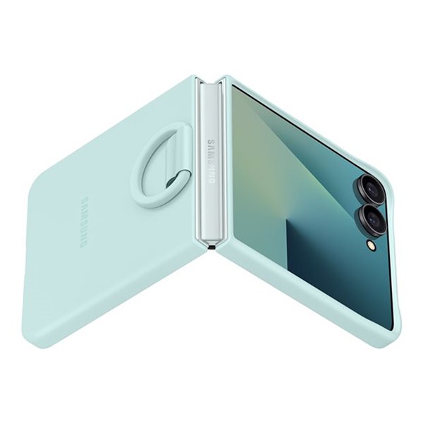 Samsung Flip7 Ring Case Silicone Mint
