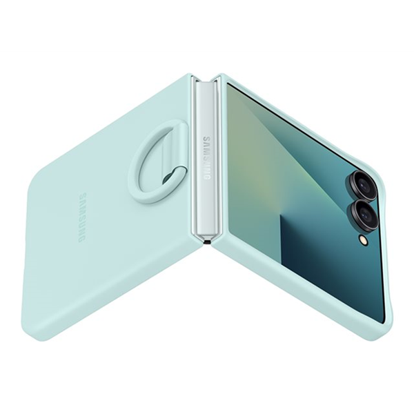 Samsung Flip7 Ring Case Silicone Mint
