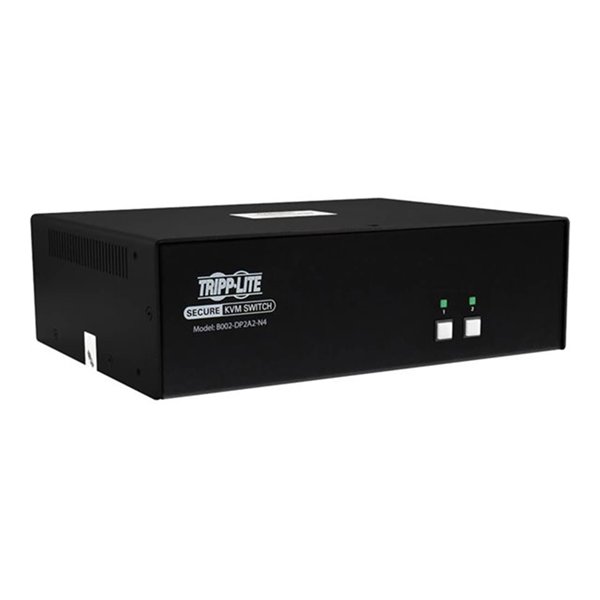 Secure KVM Switch 2-Port Dual-Monitor DisplayPort 4K NIAP PP3.0 Audio TAA