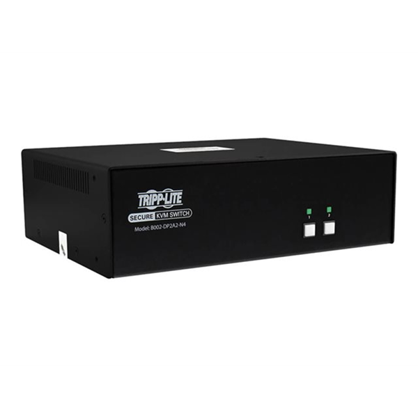 Secure KVM Switch 2-Port Dual-Monitor DisplayPort 4K NIAP PP3.0 Audio TAA