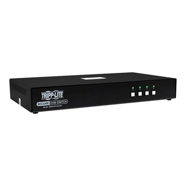 Secure KVM Switch 4-Port DisplayPort toDisplayPort 4K NIAP PP3.0 Certified Audio Single Monitor TAA