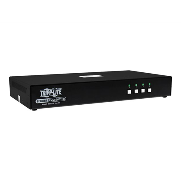 Secure KVM Switch 4-Port DisplayPort toDisplayPort 4K NIAP PP3.0 Certified Audio Single Monitor TAA