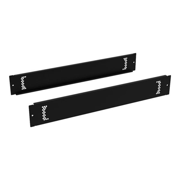 set of 2 perforated plinths W800-h100 mm Black