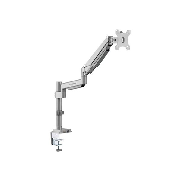 Single-Display Flex-Arm Desktop Clamp for 13 to 34 Displays USB and Audio PortsAluminum