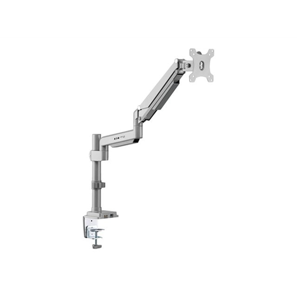 Single-Display Flex-Arm Desktop Clamp for 13 to 34 Displays USB and Audio PortsAluminum