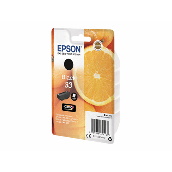 Singlepack Black 33 Claria Premium Ink Singlepack Black 33 Claria Premium Ink