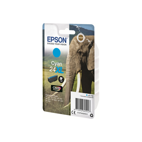 Singlepack Cyan 24XL Claria Photo HD Ink