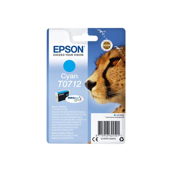 Singlepack Cyan T0712 DURABrite Ultra Ink