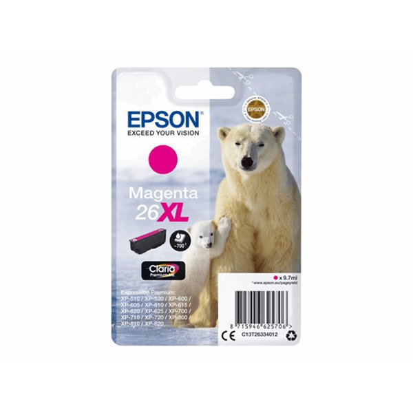 Singlepack Magenta 26XL Claria Premium Ink