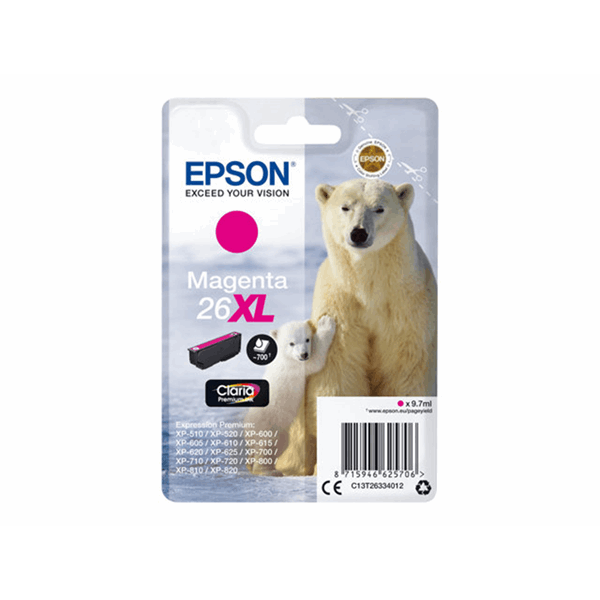 Singlepack Magenta 26XL Claria Premium Ink Singlepack Magenta 26XL Claria Premium Ink